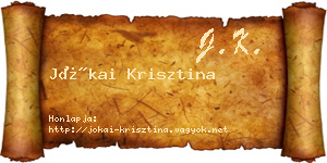 Jókai Krisztina névjegykártya
